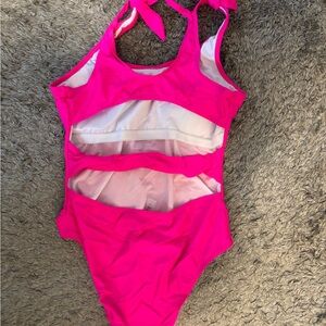 Vibrant Pink Cutout Swimsuit